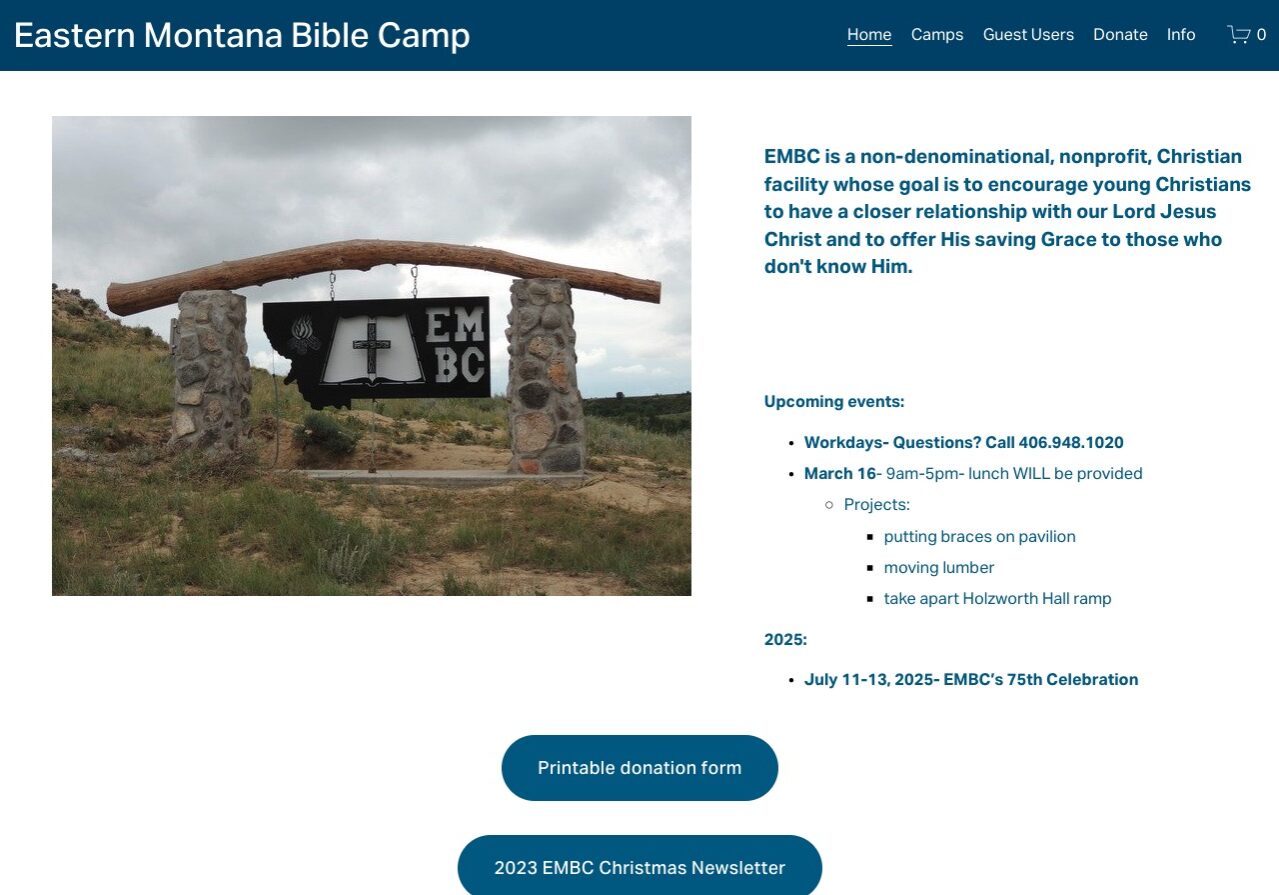 outdated, old website with poor design and menu
